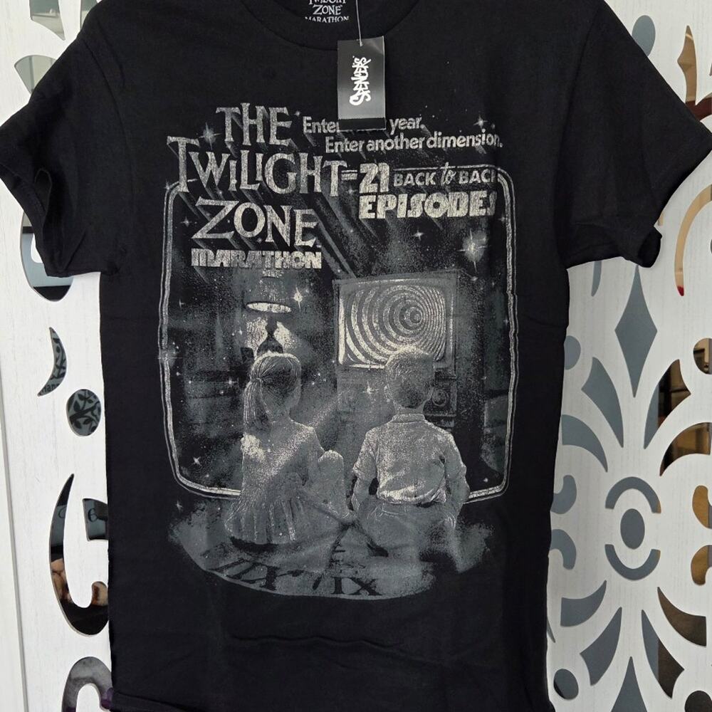 The Twilight Zone Marathon T Shirt Small NWT Fright-Rags CBS Horror TV Graphic